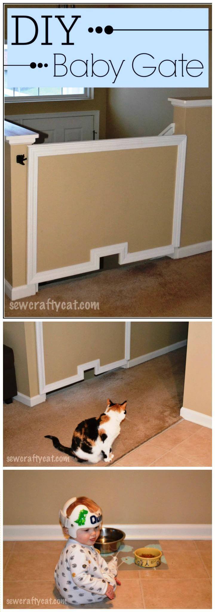 30 Best DIY Baby Gate Tutorials on Cheap Budget DIY & Crafts