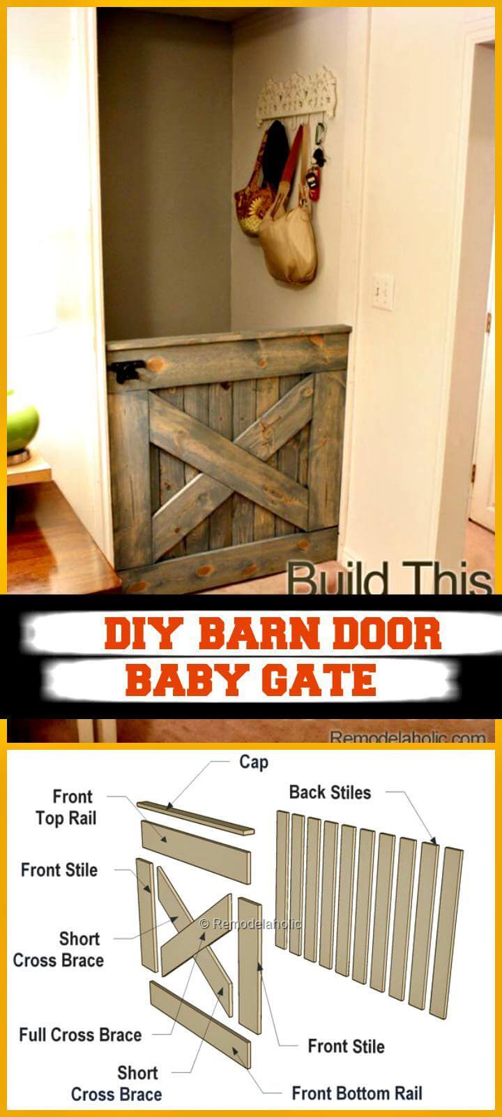 30 Best DIY Baby Gate Tutorials on Cheap Budget DIY & Crafts