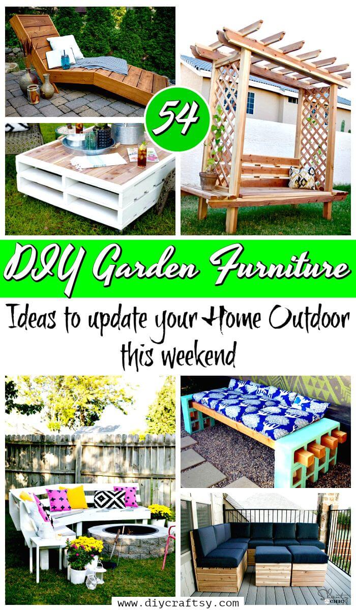 54 DIY Garden Furniture Ideas to Update Your Home Outdoor This Weekend