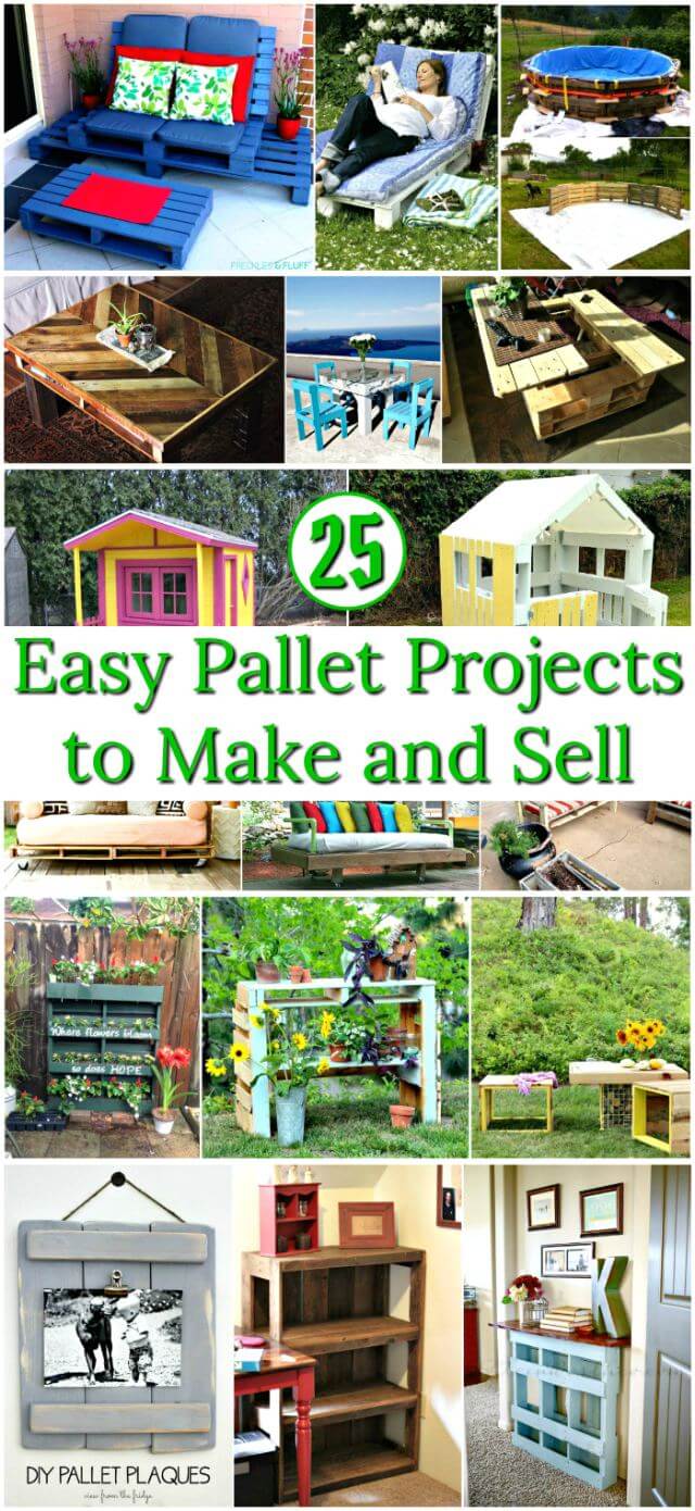30 Pallet Projects That Are Easy to Make and Sell DIY & Crafts Pallet projects, Pallet