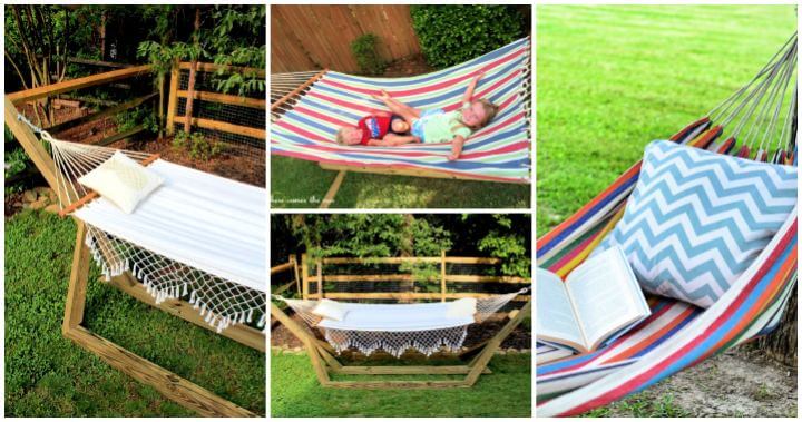15 Diy Hammock Stand Plans You Should, Outdoor Wooden Hammock Stand Plans