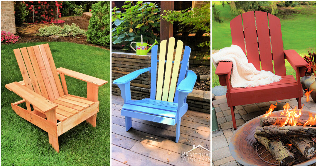 20 Best &amp; Free Adirondack Chair Plans with Printable &amp; Templates