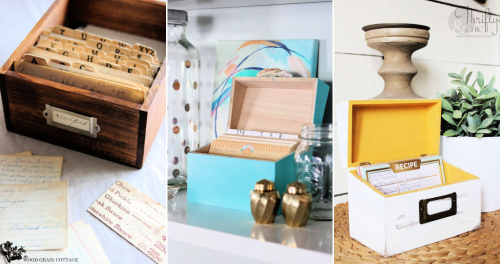 15 DIY Recipe Box Ideas and Plans (Make a Recipe Box)