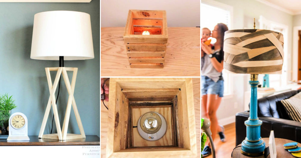 25 Easy Diy Wooden Lamp Ideas To, How To Make A Rustic Lamp Shade