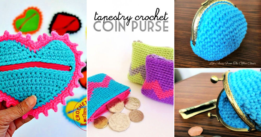 Crochet Coin Purse, Beautiful Round Purse With Zipper. Very Easy  ,Beginner's Friendl… | Coin purse crochet pattern, Crochet purse patterns,  Crochet keychain pattern