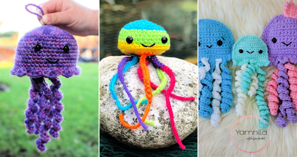 Jellyfish crochet blue Jellyfish Amigurumi Plush Jellfish  Jellyfish Gift Plushies Amigurumi animal Toy jellyfish for children