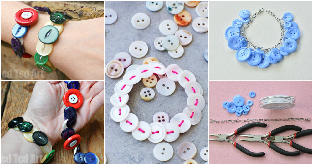 8 Creative Ways to Reuse Old Waste BUTTONS  Craft Ideas from Random Waste  Buttons. 