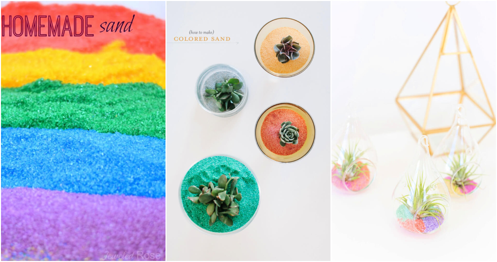 How to Make Colored Sand 15 Ways to Color Sand for Crafts