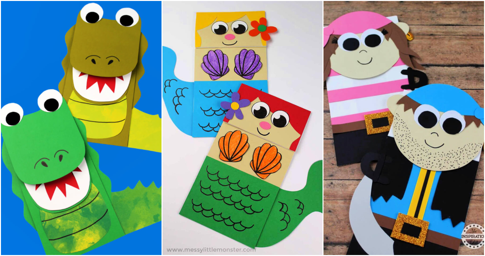 Printable Paper Bag Puppet Craft: Frog