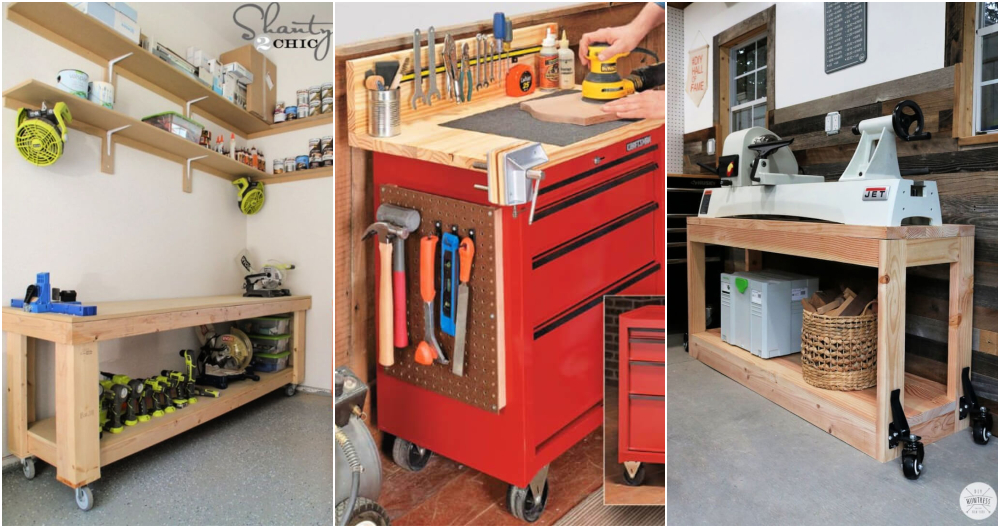 25 Free DIY Rolling Workbench Plans (How to Build)