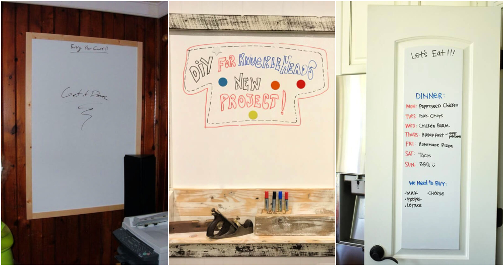 20 DIY Whiteboard Ideas How to Make a Dry Erase Board