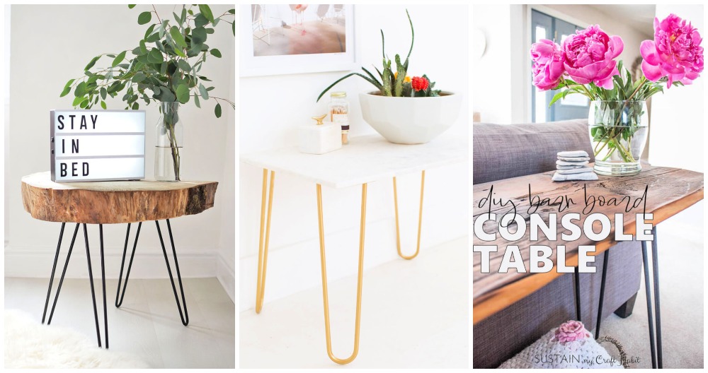18 Diy Hairpin Legs Furniture Ideas Crafts 18 Diy Hairpin Legs Furniture Ideas, Diy Hairpin Side Table