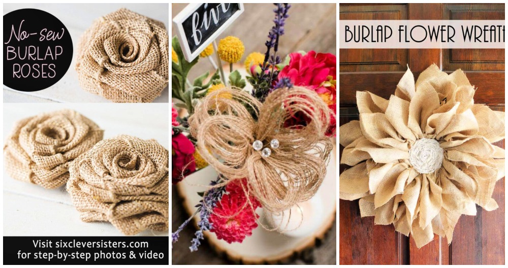 DIY BURLAP FLOWERS