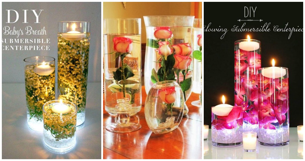 8 Easy Diy Submerged Flower Centerpieces Crafts - Diy Candle Centerpiece Ideas