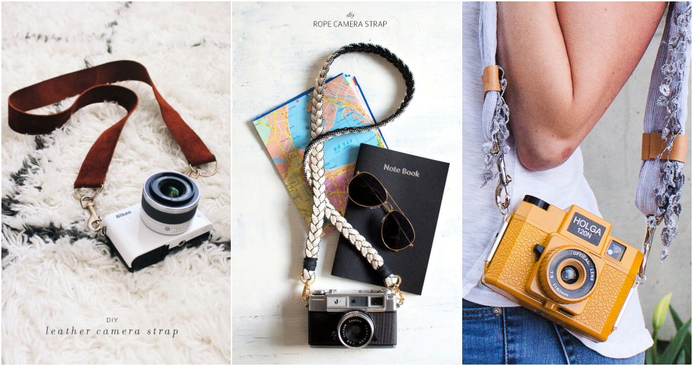 putting on camera straps