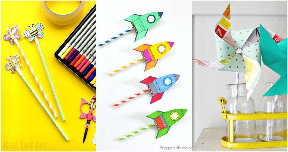 30 Marvelous Ideas For Making Your Own Straw Toppers • Cool Crafts
