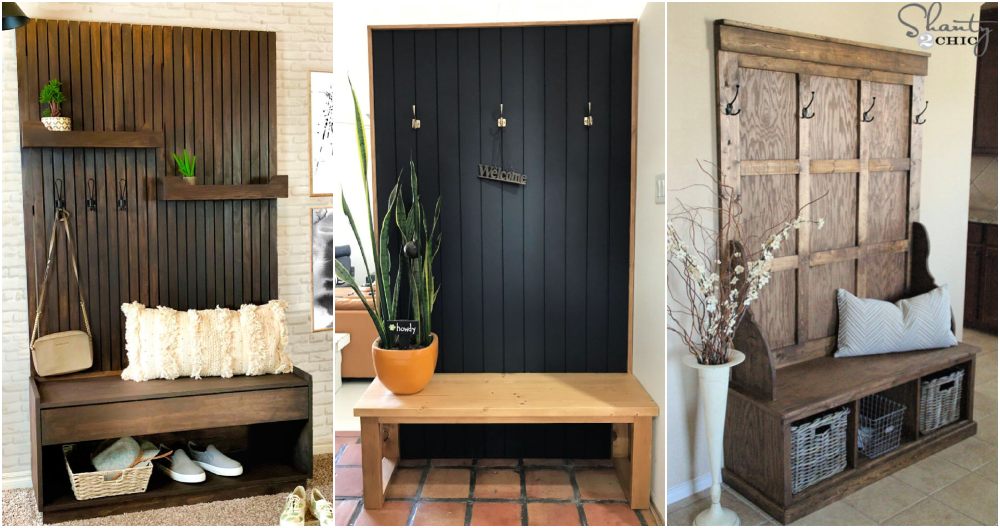 25 Easy DIY Hall Tree Ideas and Plans