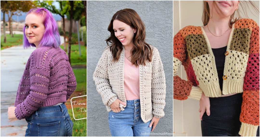 25 Free Crochet Cardigan Patterns ( Easy Pattern PDF)