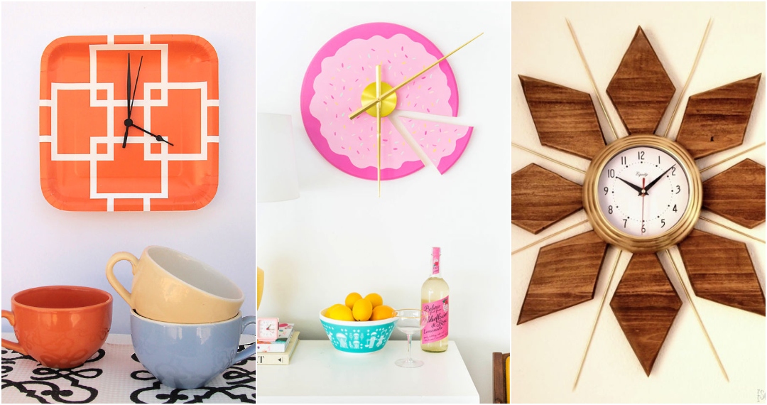 25 Homemade DIY Clock Ideas (How to Make a Clock)