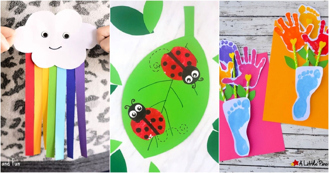 25 Spring Arts and Crafts for Kids (Spring Craft Ideas)