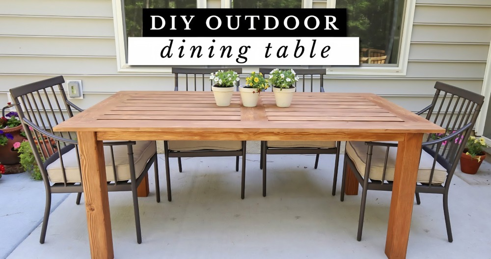 DIY Outdoor Table with Free Plans