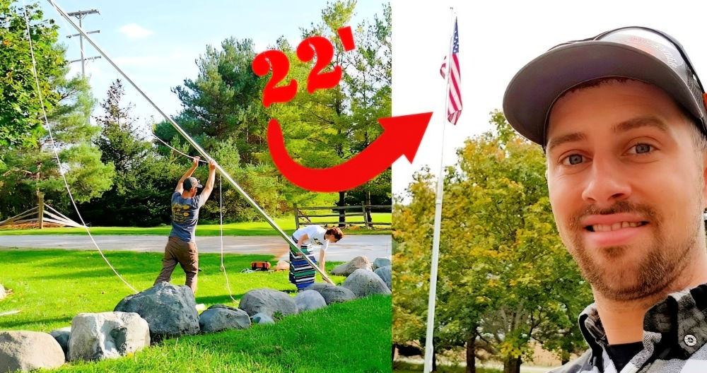 Making a Flag Pole for Your Yard for $130